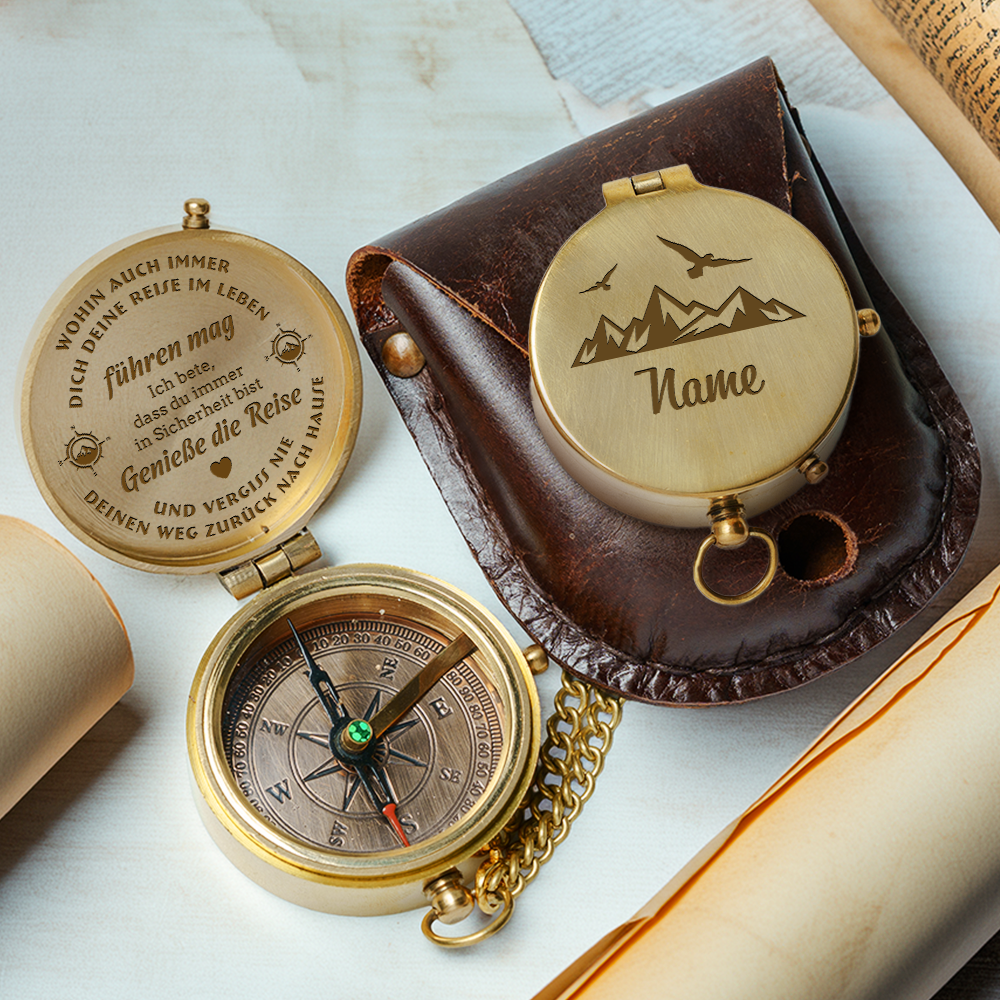 Personalisierter Kompass - Graviertes Geschenk Für Sohn Tochter Enkelin Enkel - Degpb16004