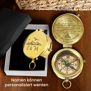 Personalisiert Gravierter Kompass - Familie - An Meinen Mann - Ich Dir Mein Herz Gegeben Habe - Degpb26045