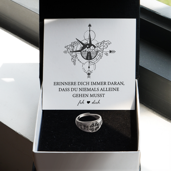 Kompassrosen-ring - Damit Sie Niemals Alleine Gehen Müssen - Degapb26002