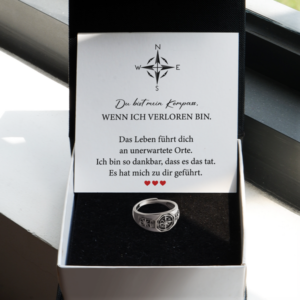 Kompassrosen-ring - Damit Sie Niemals Alleine Gehen Müssen - Degapb26001