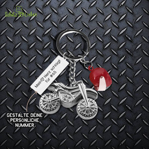 Personalisiert Dirtbike-Helm Schlüsselanhänger - Biker - An Meinen #1 Mann - Ich Bete, Dass Du Immer Sicher Bist - Degkey26007