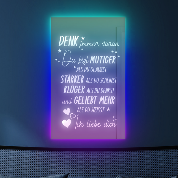 Personalisiert Led-Spiegellampe - Familie - An Meine Tochter - Ich Liebe Dich - Degel17001