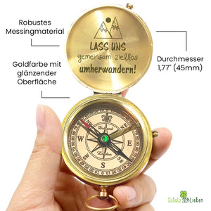 Gravierter Kompass - Familie - An Meinen Liebsten - Lass Uns Gemeinsam Ziellos Umherwandern - Degpb26060