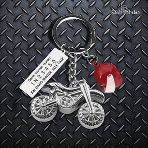 Dirtbike-Helm Schlüsselanhänger - Biker - An Meinen #1 Mann - Ich Werde Dich Immer Lieben - Degkey26005