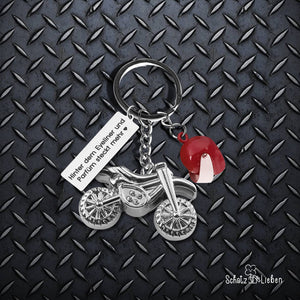 Dirtbike-Helm Schlüsselanhänger - Biker - An Mein Dirt Bike Mädchen - Ich Bin Immer Für Dich Da - Degkey13003