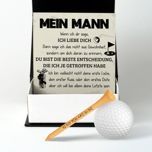 Holz Golf Tee - Golf - An Meinen Mann - Du Bist Mein Hole-in-one - Degah26001