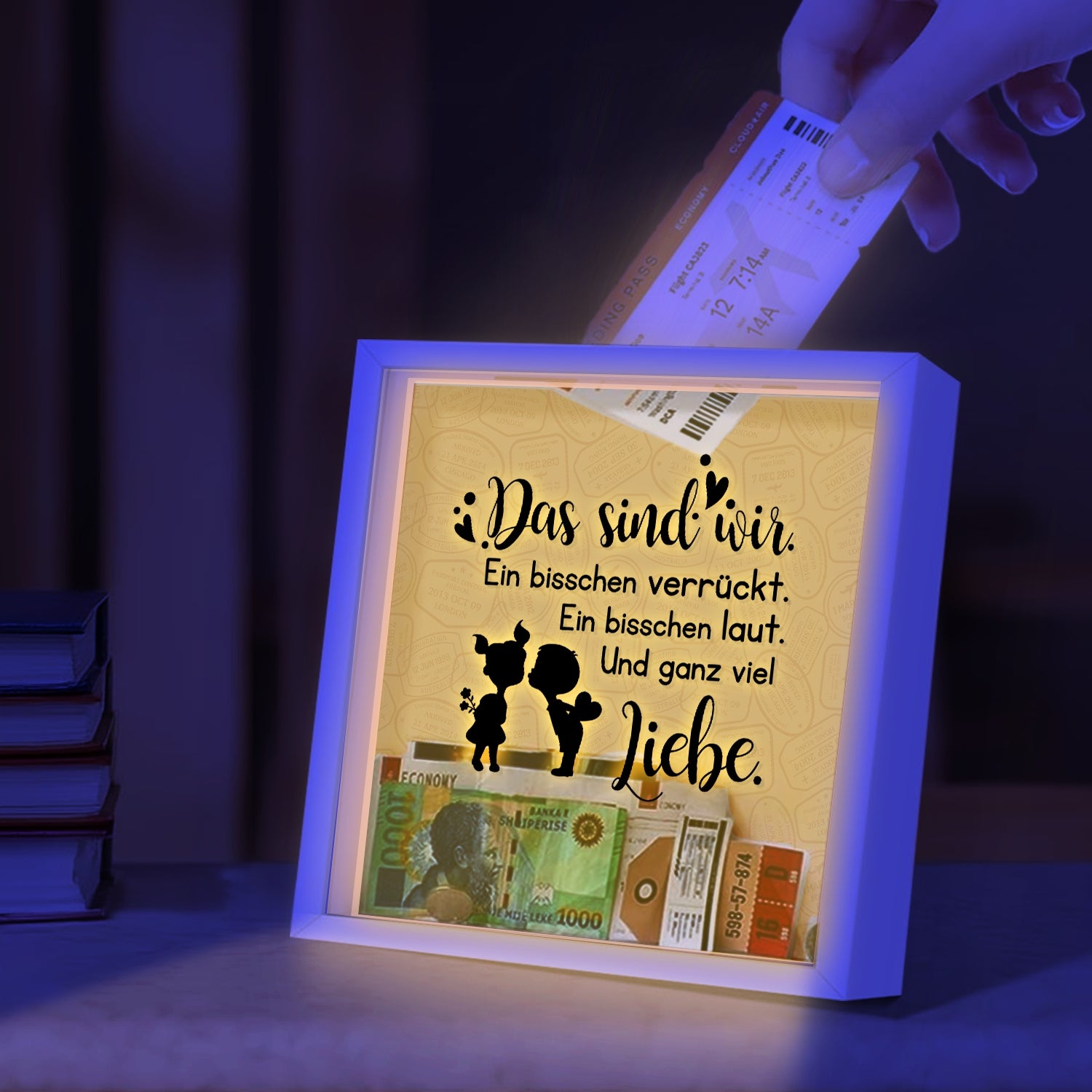 Personalisiert Schattenbox - Familie - Für Paar - Und Ganz Viel Liebe