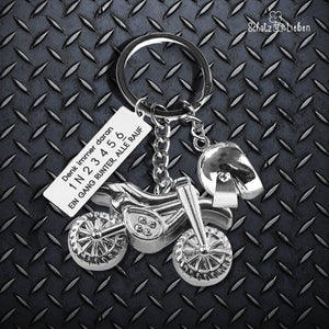 Dirtbike-Helm Schlüsselanhänger - Biker - An Meinen #1 Mann - Arbeite Mit All Deiner Kraft - Degkey26004