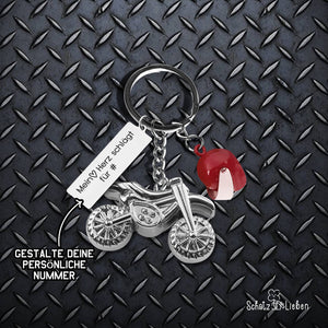 Personalisiert Dirtbike-Helm Schlüsselanhänger - Biker - An Meinen Mann - Dein größter Fan - Degkey26008