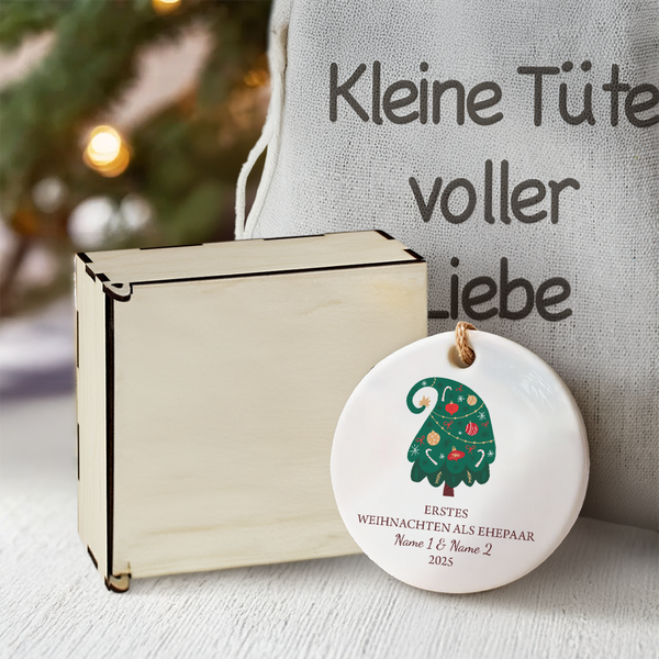 Personalisierte Weihnachtsornament - Familie - An Meinen Liebsten - Erstes Weihnachten Als Ehepaar - Degapa26004