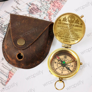 Gravierter Kompass - Wikinger - An Unseren Sohn - Wir Lieben Dich Nach Walhalla Und Zurück <3 - Degpb16052