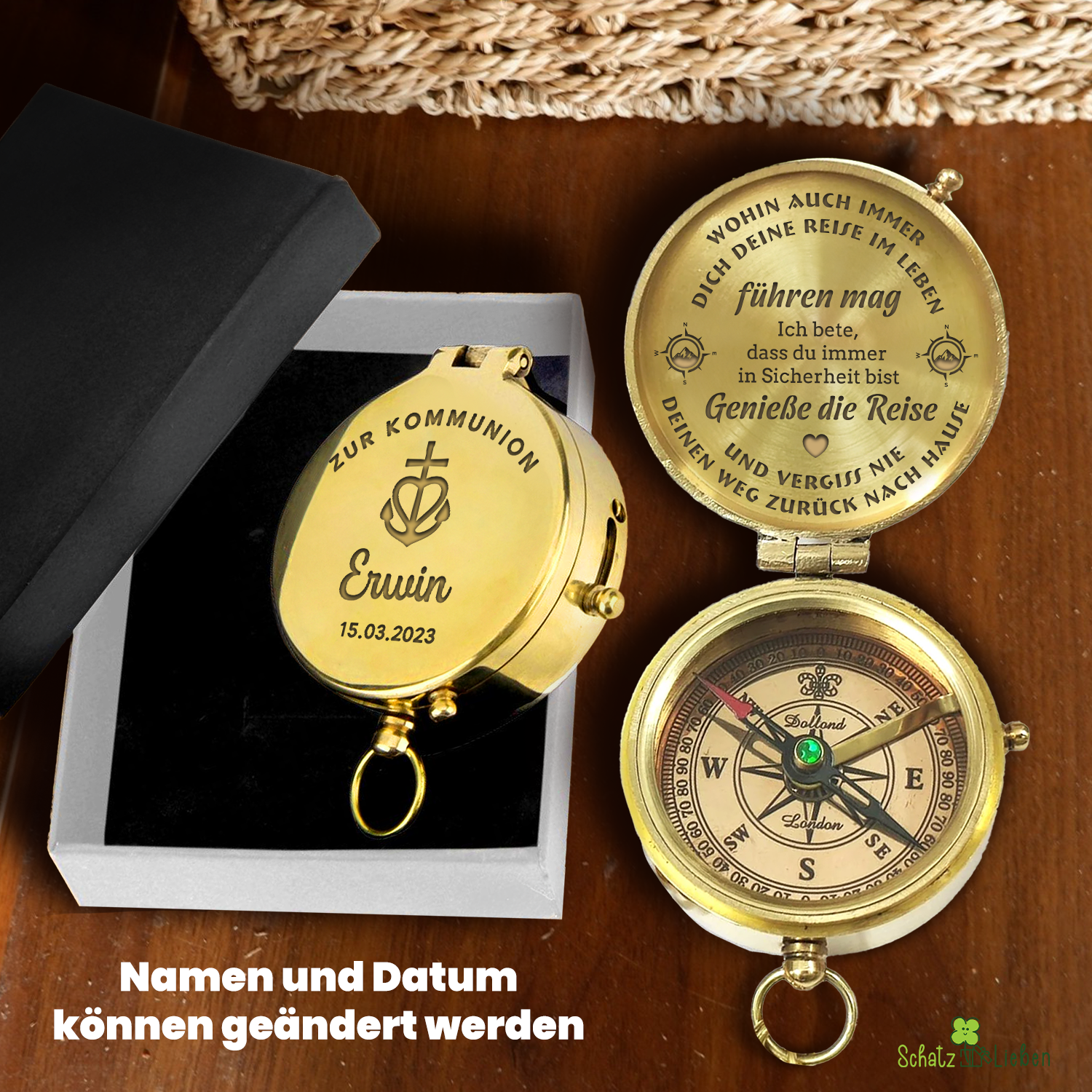 Personalisierter Kompass - Für Sohn Tochter Enkelin Enkel - Degpb16079