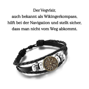 Personalisierte Wikinger Kompass Armband - Wikinger - An Meinen Sohn - Du Niemals Verlierst - Degbla16002