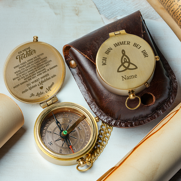 Personalisierter Gravierter Kompass - Familie - An Meine Tochter - Von Mama - Wir Beten, Dass Du Immer In Sicherheit Bist - Degpb17044