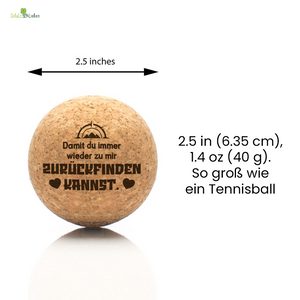 Kork-Massageball - Wandern - Für Paare - Ich Liebe Dich - Degaka26001