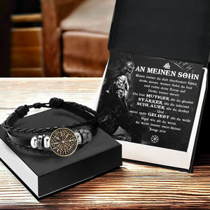 Personalisierte Wikinger Kompass Armband - Wikinger - An Meinen Sohn - Denke Immer Daran - Degbla16001