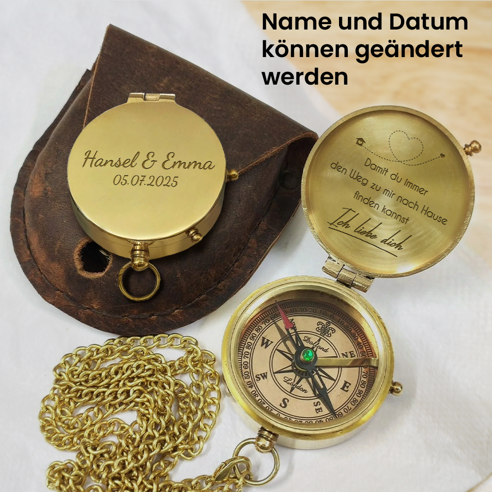 Personalisierter Gravierter Kompass - Familie - An Meinen Liebsten - Degpb26042