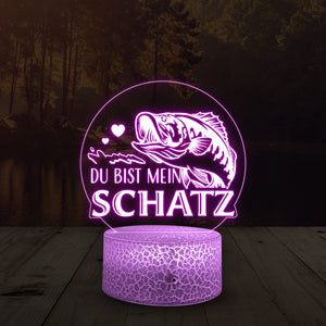 3D Led-Licht - Angeln - An Meinen Mann - Du bist mein Schatz - Deglca26011