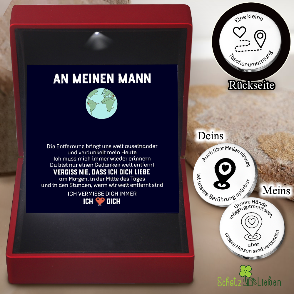 Taschenumarmungsset Familie An Meinen Mann Ich Vermisse Dich Imm Schatz Lieben