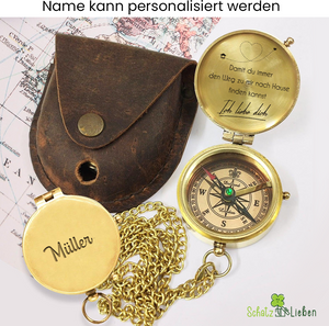 Personalisierter Gravierter Kompass - Familie - An Meinen Liebsten - Damit Du Immer Den Weg Zu Mir Nach Hause Finden Kannst - Degpb26042