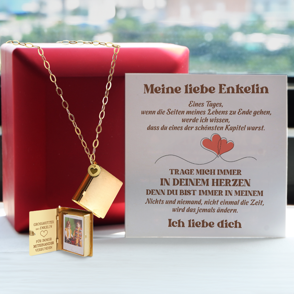 Erbstück Medaillon-Halskette - Familie - An Meine Liebe Enkelin - Du Bist Immer In Meinem