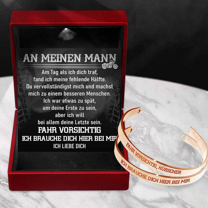 Biker Armbänder - Biker - An Meinen Mann - Am Tag Als Ich Dich Traf, Fand Ich Meine Fehlende Hälfte. - Degbt26008