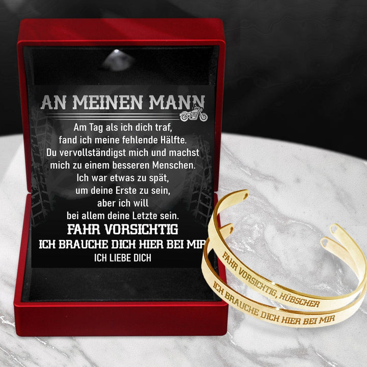 Biker Armbänder - Biker - An Meinen Mann - Am Tag Als Ich Dich Traf, Fand Ich Meine Fehlende Hälfte. - Degbt26008