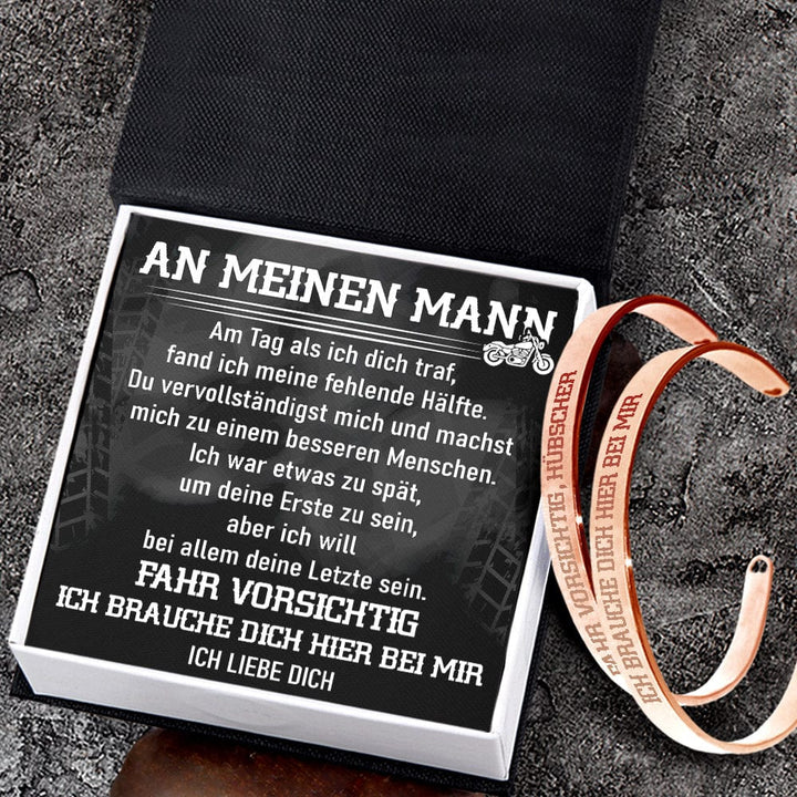 Biker Armbänder - Biker - An Meinen Mann - Am Tag Als Ich Dich Traf, Fand Ich Meine Fehlende Hälfte. - Degbt26008