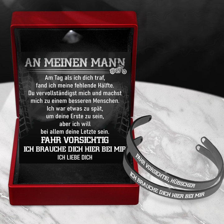 Biker Armbänder - Biker - An Meinen Mann - Am Tag Als Ich Dich Traf, Fand Ich Meine Fehlende Hälfte. - Degbt26008