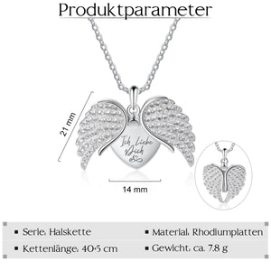Engelsflügel-Halskette - Familie - An Meinen Engel - Ich Liebe Dich - Deglmf13003