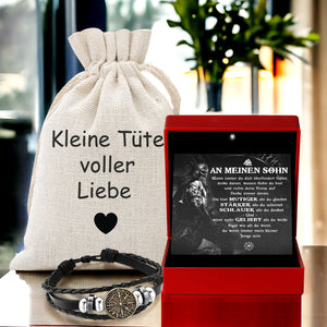 Personalisierte Wikinger Kompass Armband - Wikinger - An Meinen Sohn - Denke Immer Daran - Degbla16001