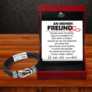 Knoten-lederarmband - Familie - An Meinen Freund - Ich Liebe Dich Unendlich - Degnol12001