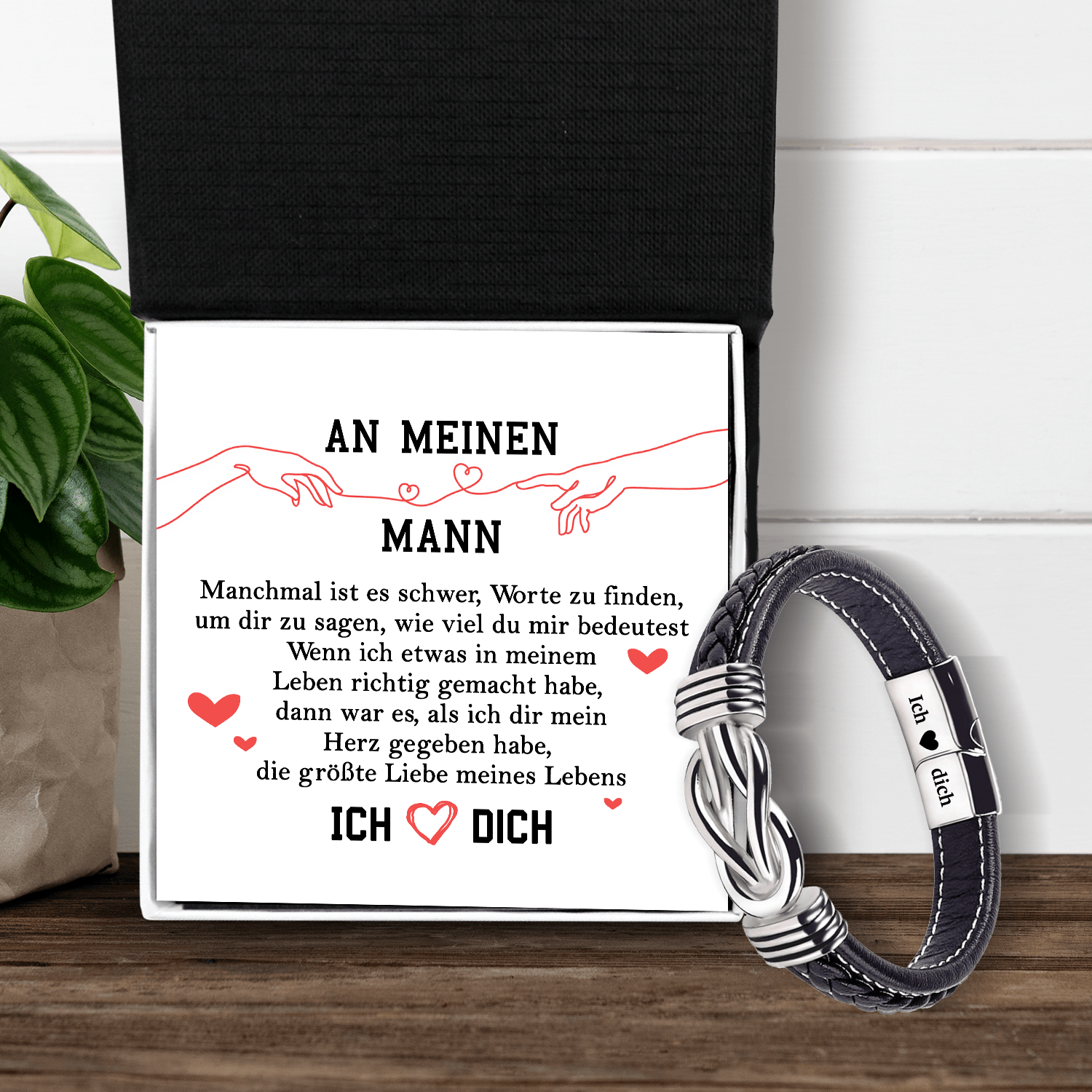 Knoten-lederarmband - Familie - An Meinen Mann - Die Größte Liebe Meines Lebens - Degnol26003