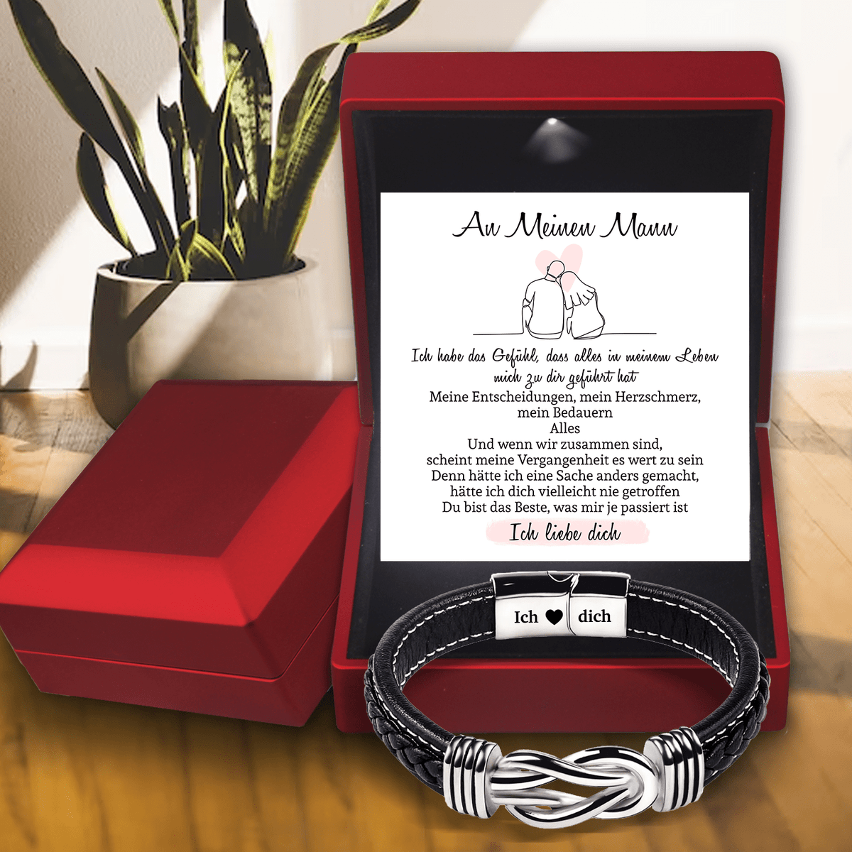 Knotenlederarmband Familie An Meinen Mann Du Bist Das Beste, Wa