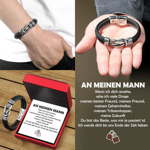Knoten-lederarmband - Familie - An Meinen Mann - Ich Werde Dich Bis Ans Ende Der Zeit Lieben - Degnol26001