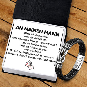 Knoten-lederarmband - Familie - An Meinen Mann - Ich Werde Dich Bis Ans Ende Der Zeit Lieben - Degnol26001