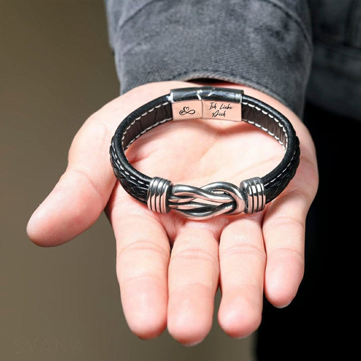 Knoten-lederarmband - Familie - An Meinen Mann - Ich Werde Dich Bis Ans Ende Der Zeit Lieben - Degnol26001