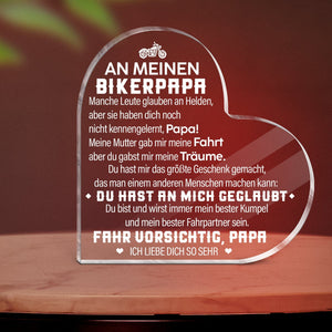 Kristalltafel - Biker - An Meinen Bikerpapa - Ich Liebe Dich So Sehr - Degznf18014
