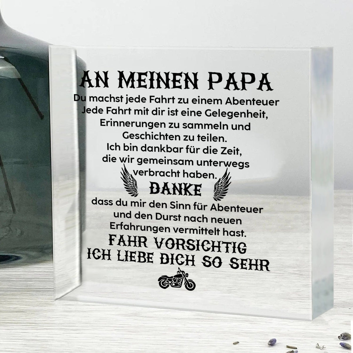 Kristalltafel - Biker - An Meinen Papa - Danke, Dass Du Der Wind Unter ...