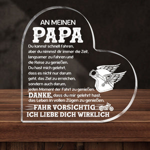 Kristalltafel - Biker - An Meinen Papa - Ich Liebe Dich Wirklich - Degznf18011