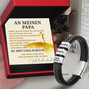 Leder-Armband - Familie - An Meinen Papa - Danke, Dass Du Immer Für Mich Da Bist - Degbzl18006