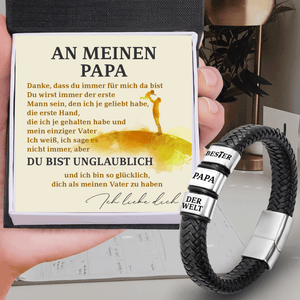 Leder-Armband - Familie - An Meinen Papa - Danke, Dass Du Immer Für Mich Da Bist - Degbzl18006