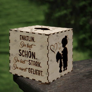 Leuchtkasten Aus Holz – Familie – An Meine Enkelin – Du Bist Schön – Degyl23008