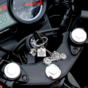 Personalisierter Klassisches Motorrad Schlüsselanhänger - Motorradfahrer - An Meinen Mann - Degkt26006