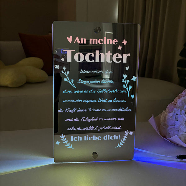 Led-Spiegellampe - Familie - An Meine Tochter - Wie Sehr Du Wirklich Geliebt Wirst - Degel17002