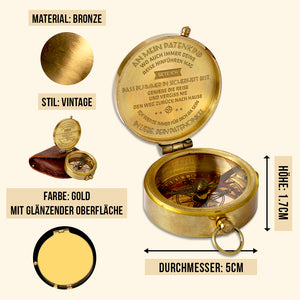 Personalisierter Gravierter Kompass - Familie - An Mein Patenkind - Degpb16001