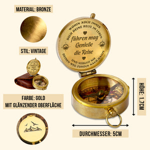 Gravierter Kompass - Familie - An Unseren Sohn - Vergiss Nie Deinen Weg Zurück Nach Hause - Degpb16068