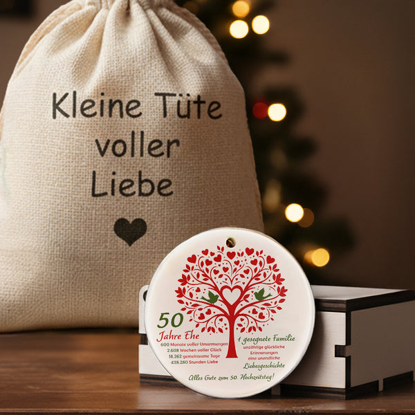 Weihnachtsornament - Familie - An Meinen Liebsten - 50 Jahre Ehe - Degapa14001