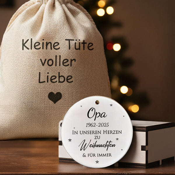 Personalisierte Weihnachtsornament - Familie - An Meinen Liebsten - In Unseren Herzen Zu Weihnachten & Für Immer - Degapa20001
