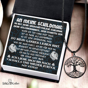 Lebensbaum Halskette - Wikinger - An Meine Schildmaid - Du Mein Ganzes Leben Bist - Degnyb13004